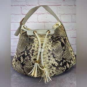 RARE Gucci Interlocking Icon Gg Exotic Python Snakeskin Large Hobo Bag